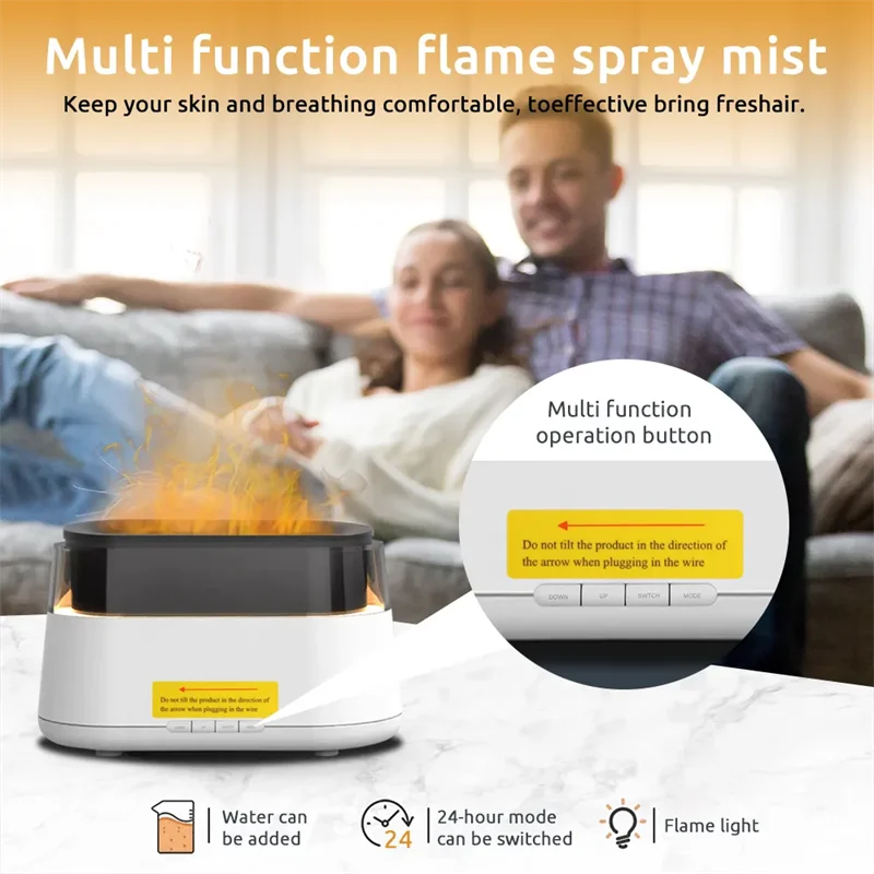 Certified Portable Ultrasonic Aroma Diffuser with Smart Alarm Clock Cool Mist & Fragrance for Home Bedroom-CE ROHS